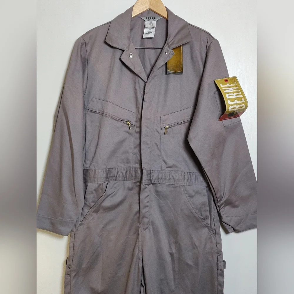 Berne Men's Gray Work Coveralls